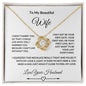 To My Beautiful Wife Love Knot Necklace