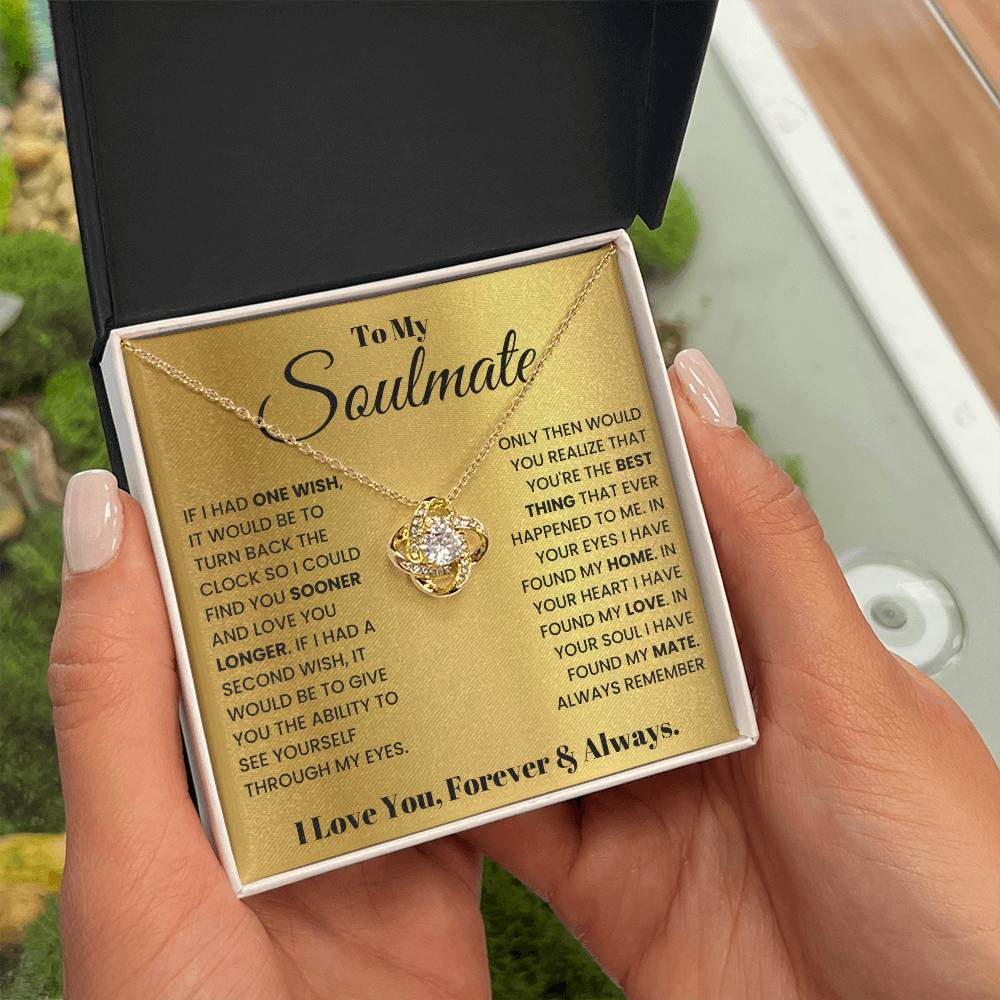 To My Soulmate Love Know Necklace