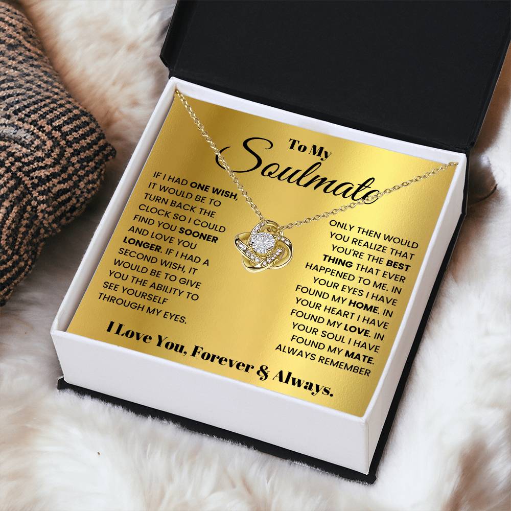To My Soulmate Love Know Necklace