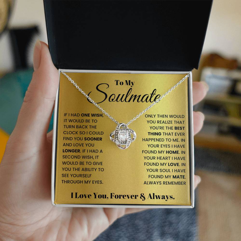 To My Soulmate Love Know Necklace