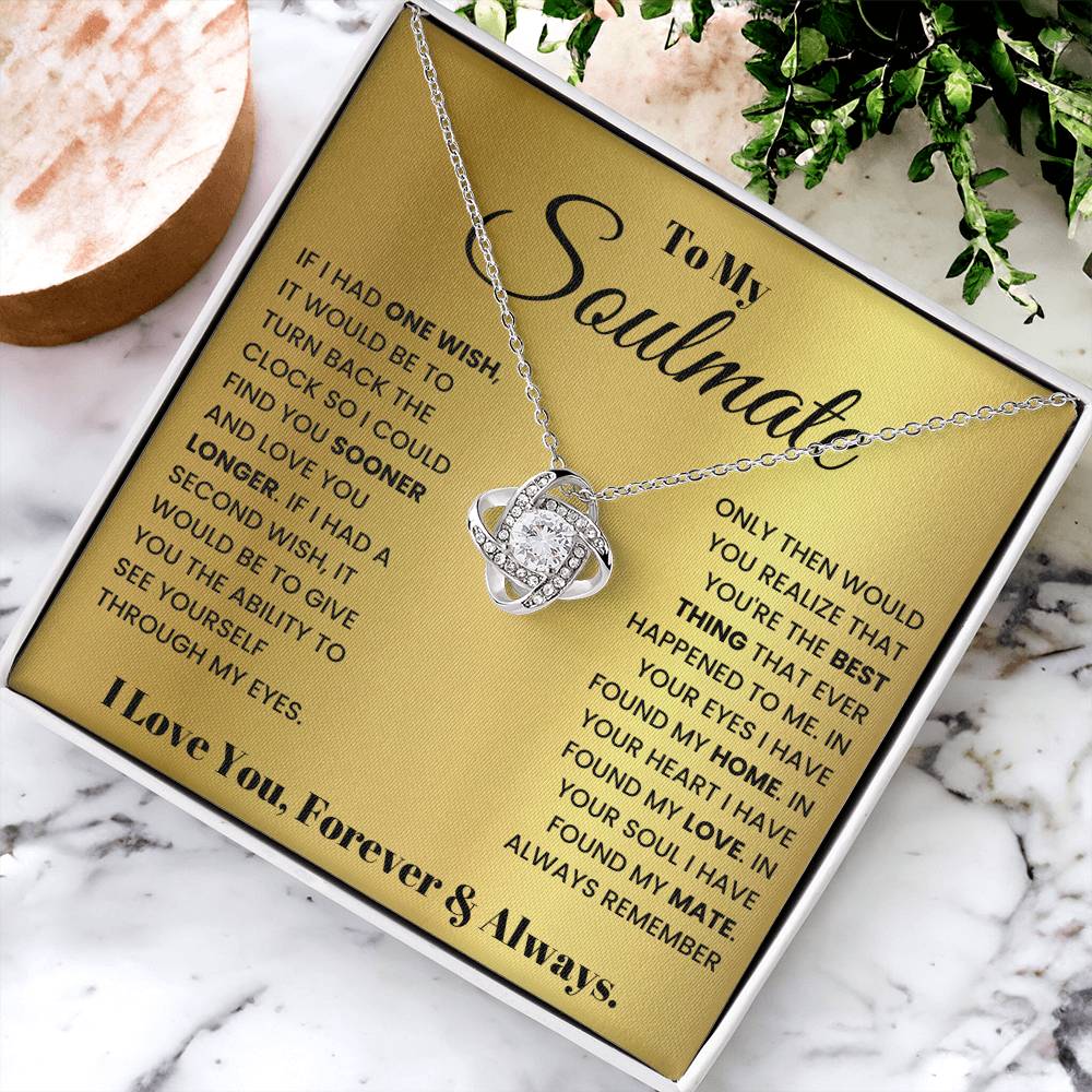 To My Soulmate Love Know Necklace