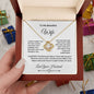 To My Beautiful Wife Love Knot Necklace