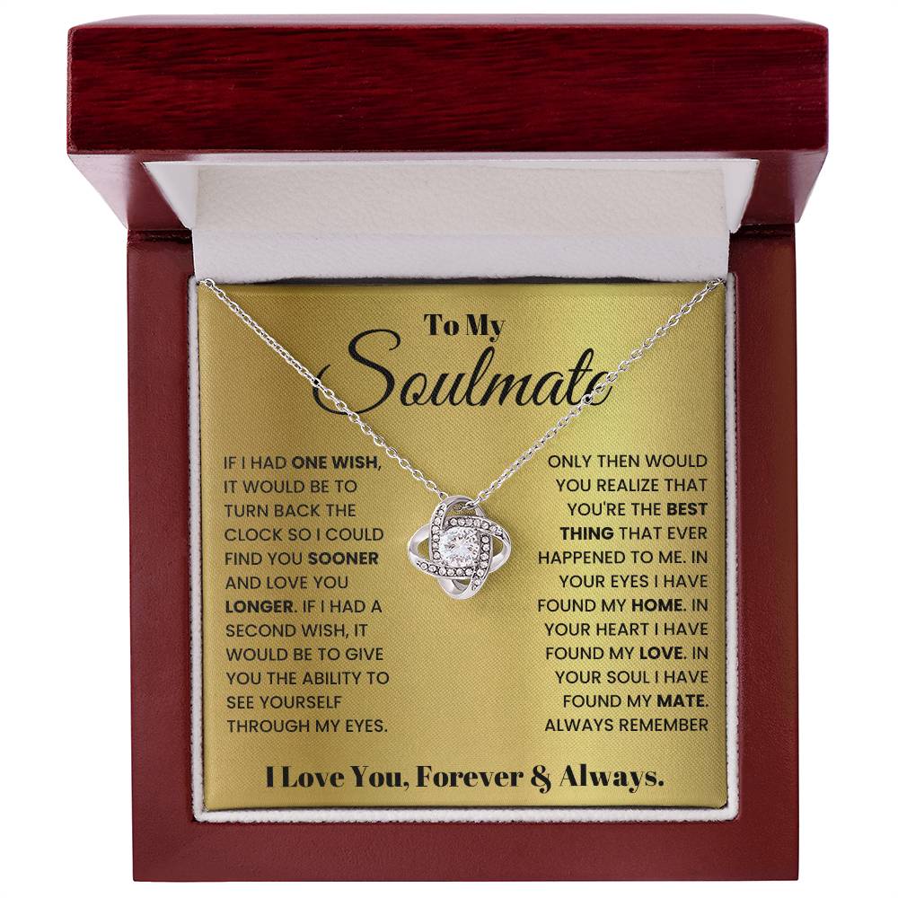To My Soulmate Love Know Necklace
