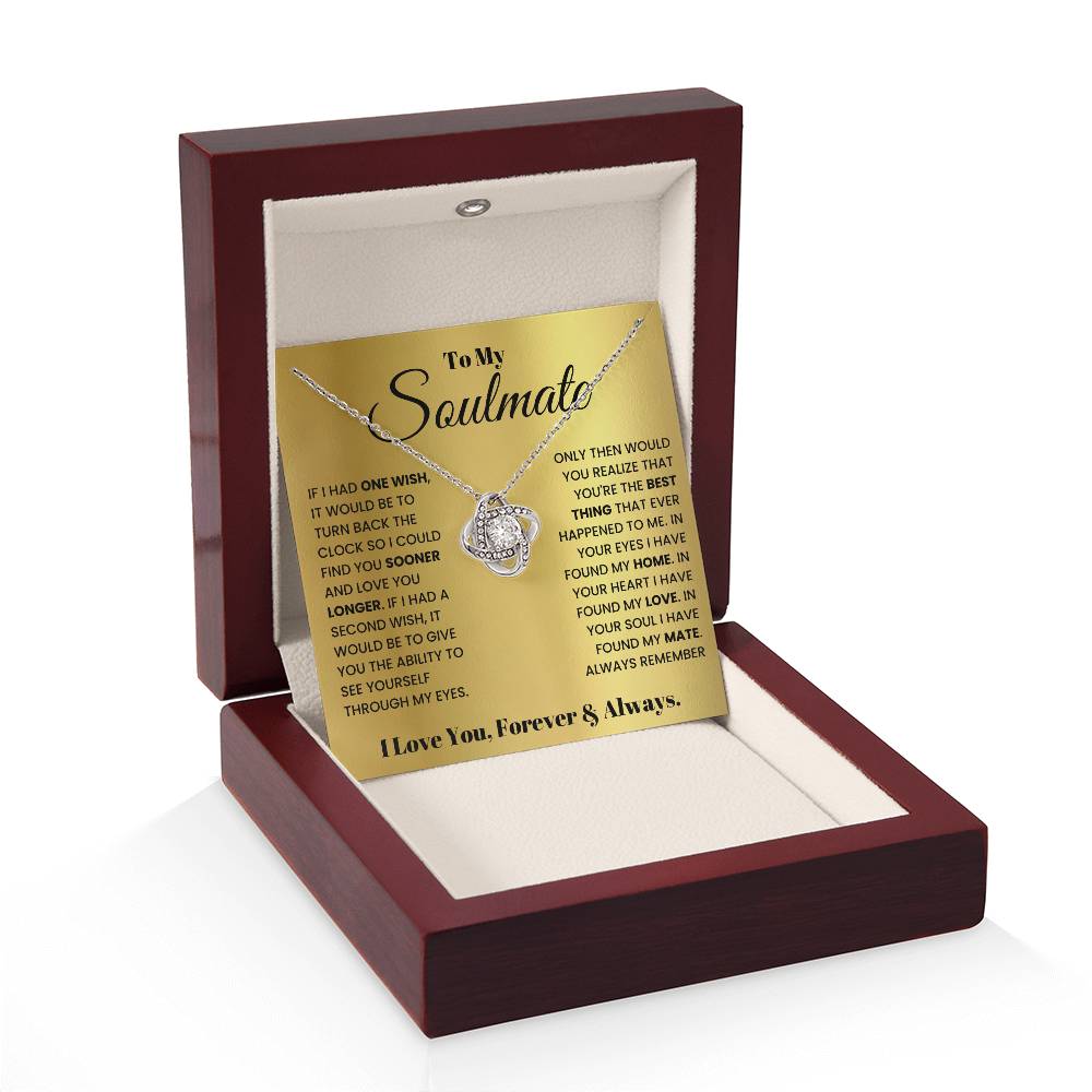 To My Soulmate Love Know Necklace