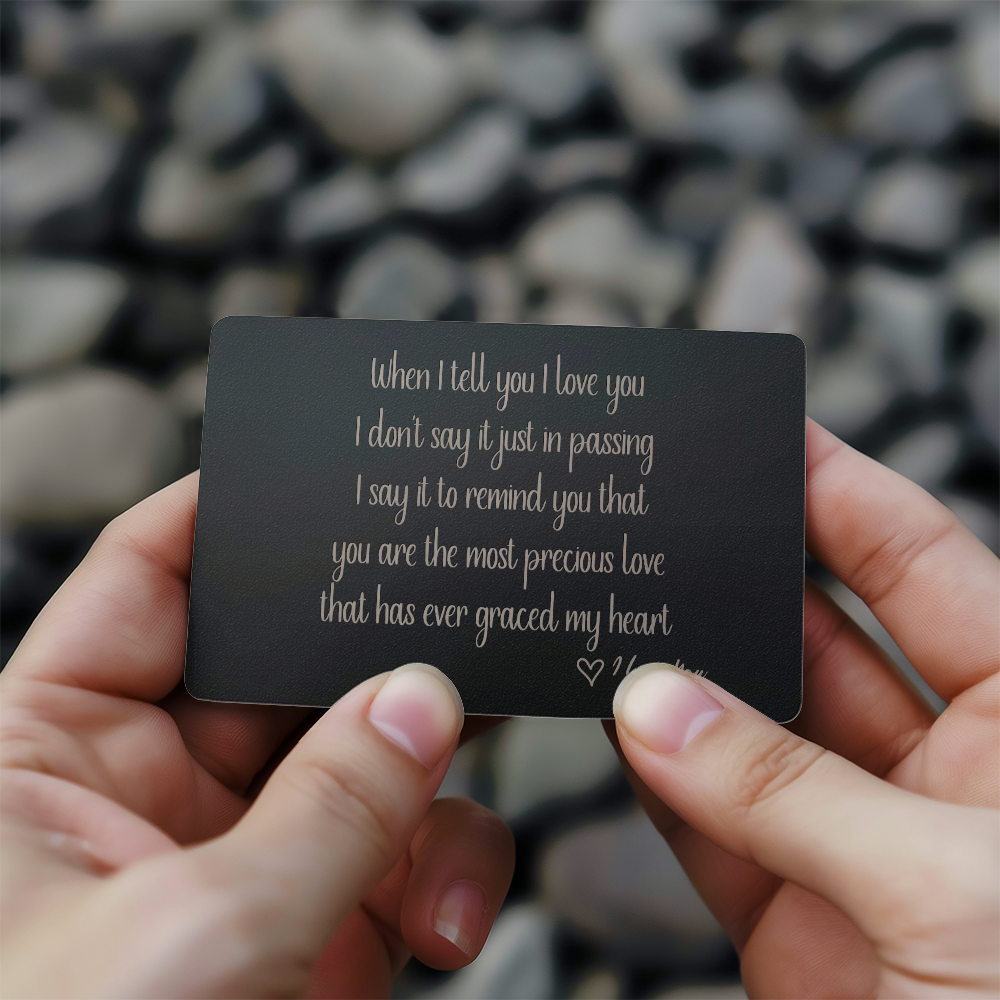 Personalized Engraved Wallet Card – Meaningful Gift for Him or Her