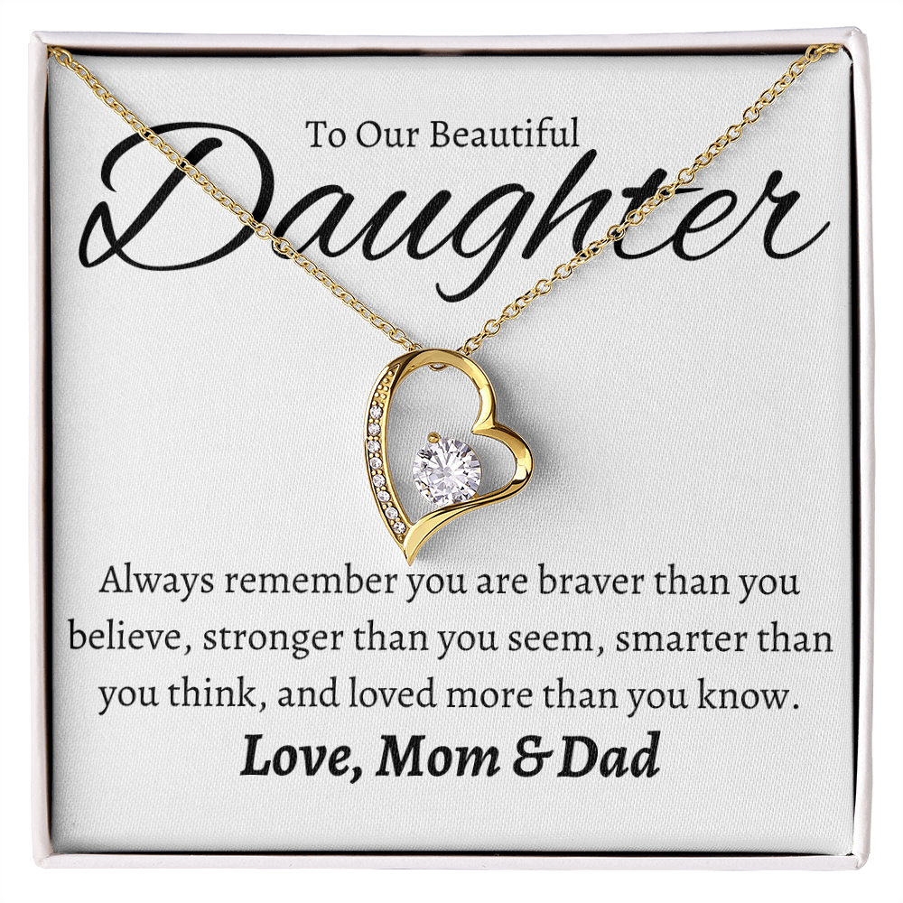 To Our Beautiful Daughter Forever Love Necklace