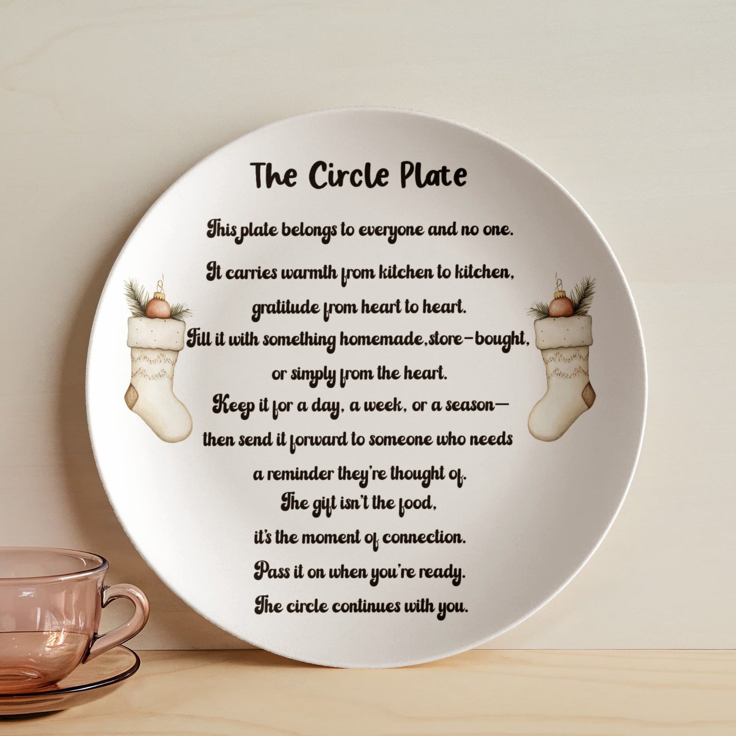 The Circle Plate – Meaningful Gift of Connection | Personalized 10” Ceramic Plate Made in USA