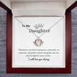 Crown Pendant Necklace for Daughter – Sterling Silver and Rose Gold Heart Design with Cubic Zirconia – Gift Box with Message Card "Straighten Your Crown"