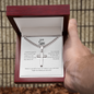 Personalized Cross Necklace for Son - Custom Engraved Cuban Link Chain | Stainless Steel Religious Jewelry Gift from Dad Mom | To My Son Faith Necklace