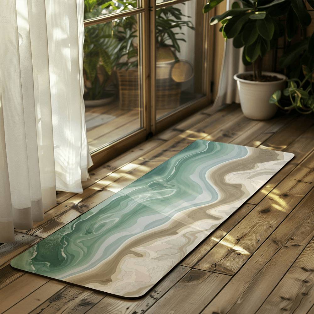 Stylish Marble Design Exercise Mat for Home & Studio Practice| Non-Slip Microfiber Suede Surface