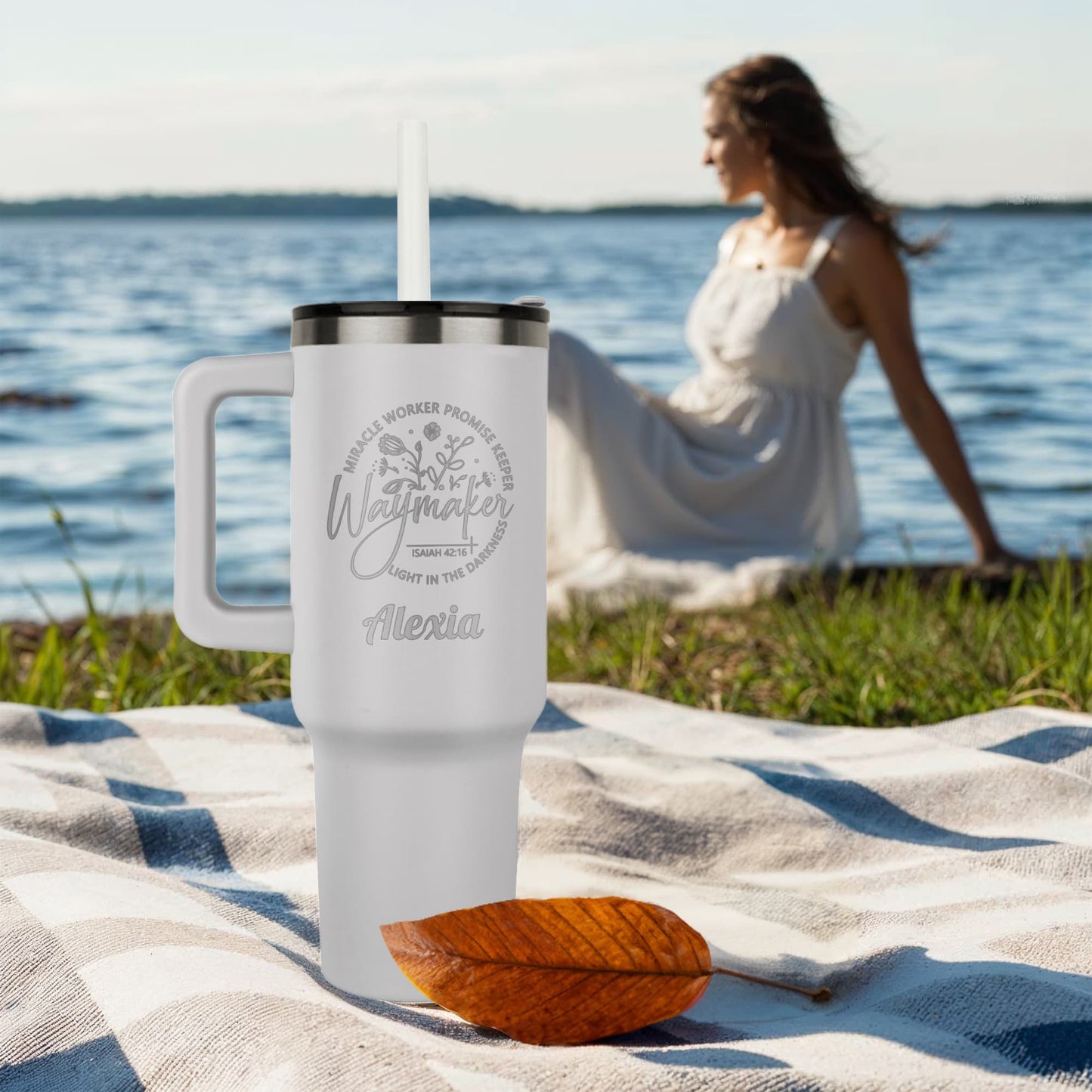 Personalized WayMaker 40oz Tumbler with Name – Custom Laser Engraved Stainless Steel Insulated Travel Mug