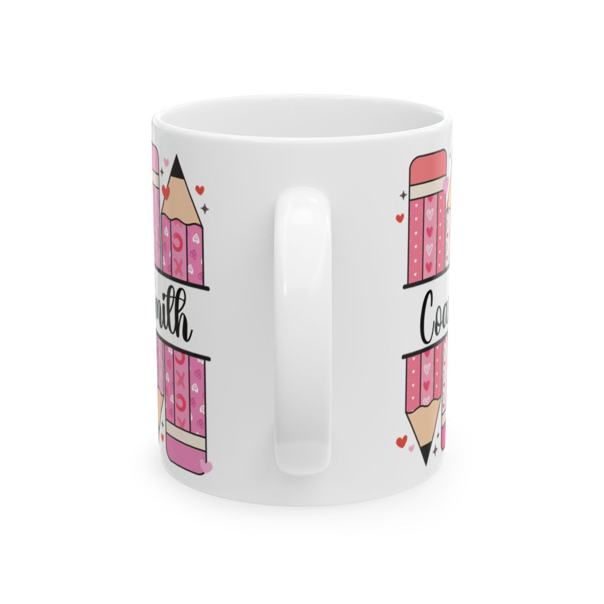 Personalized Valentine's Day Teacher Mug - Custom Ceramic Gift for Coffee Lovers (11oz)