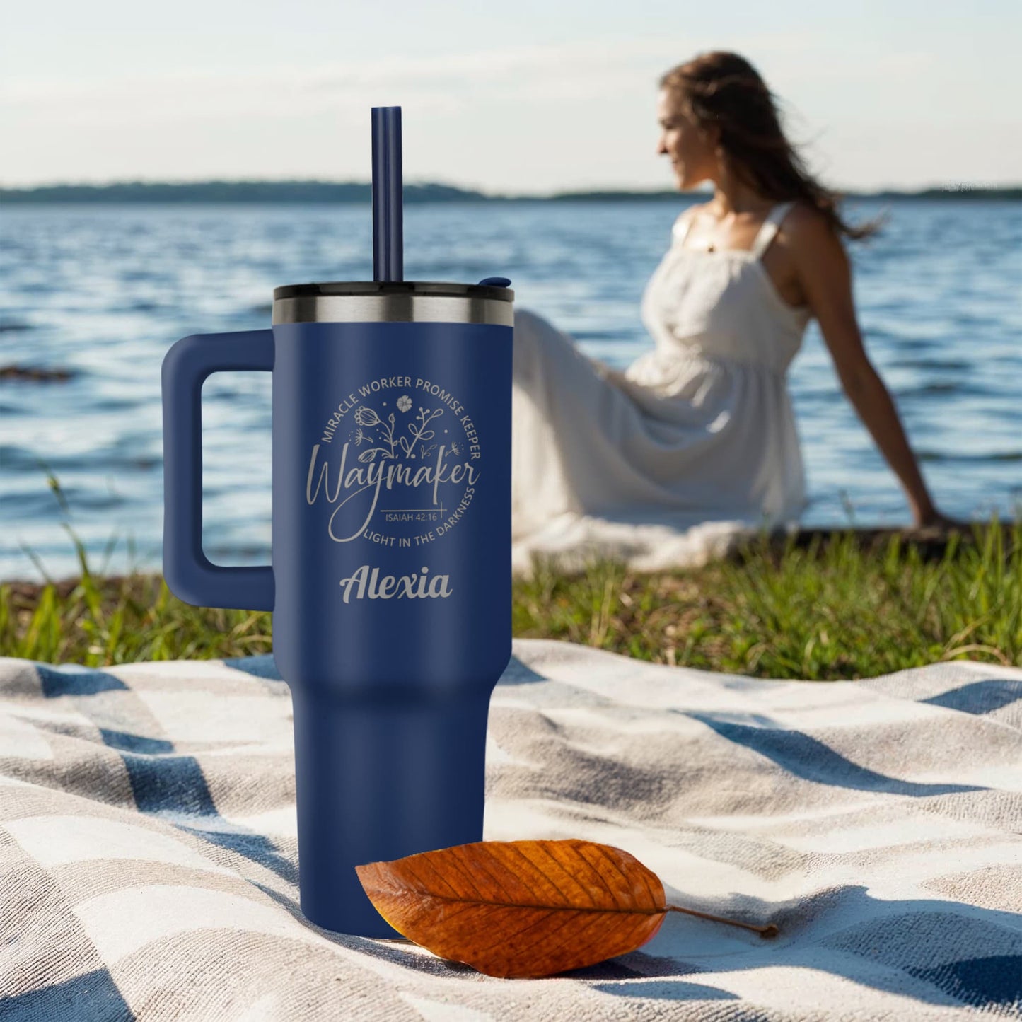 Personalized WayMaker 40oz Tumbler with Name – Custom Laser Engraved Stainless Steel Insulated Travel Mug