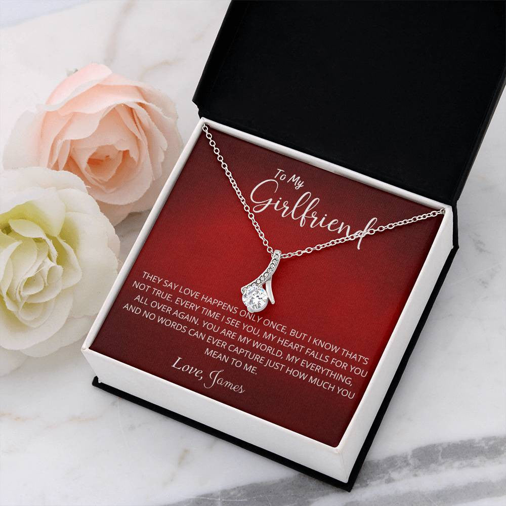 "Alluring Beauty Necklace with Romantic Message - Perfect Gift for Her"
