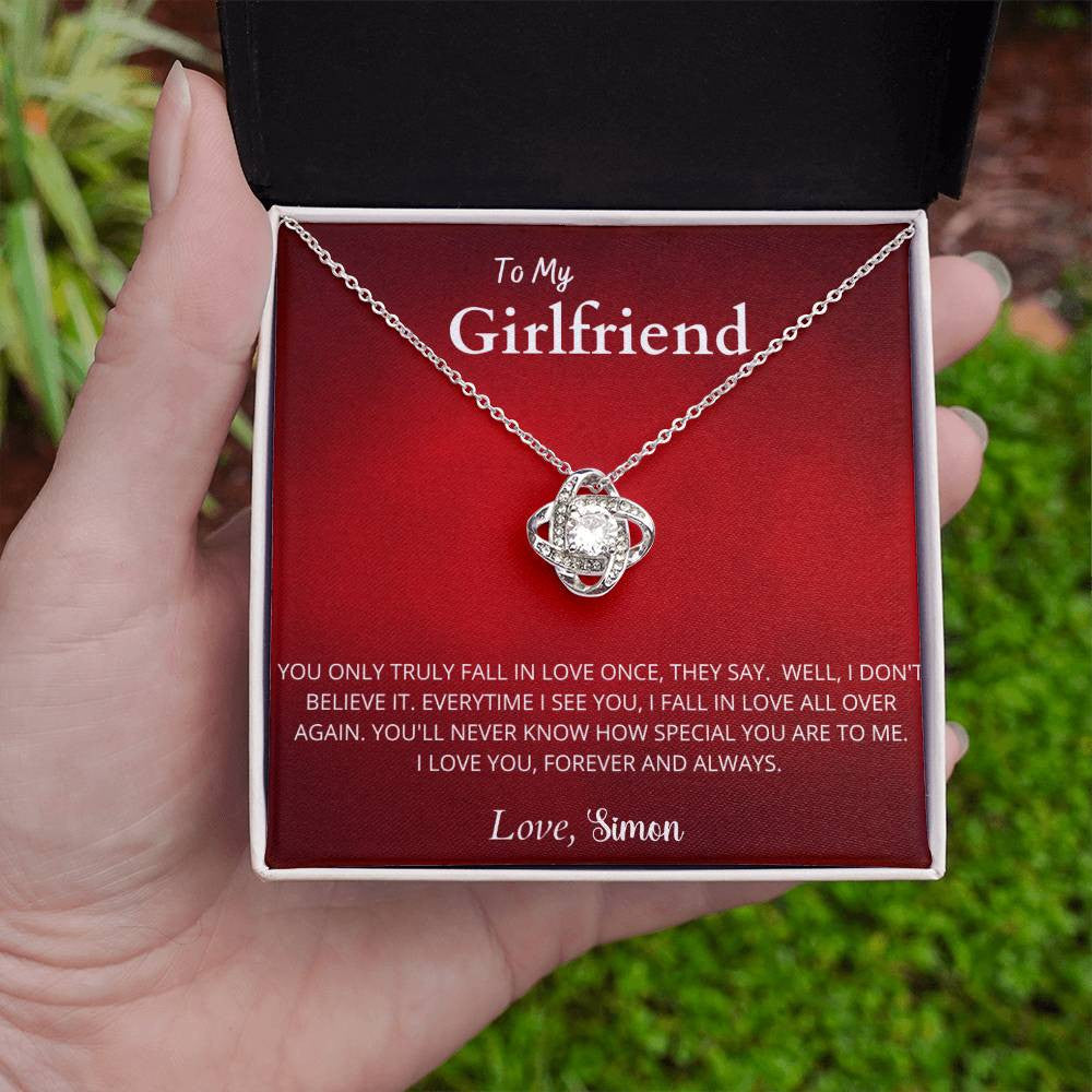Love Knot Necklace (Yellow & White Gold Variants)