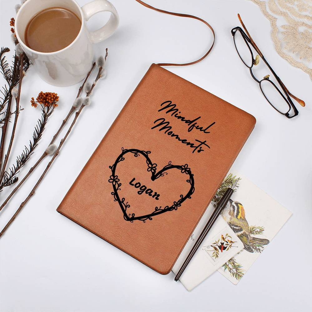 Mindful Moments Personalized Vegan Leather Journal Graphic Journal