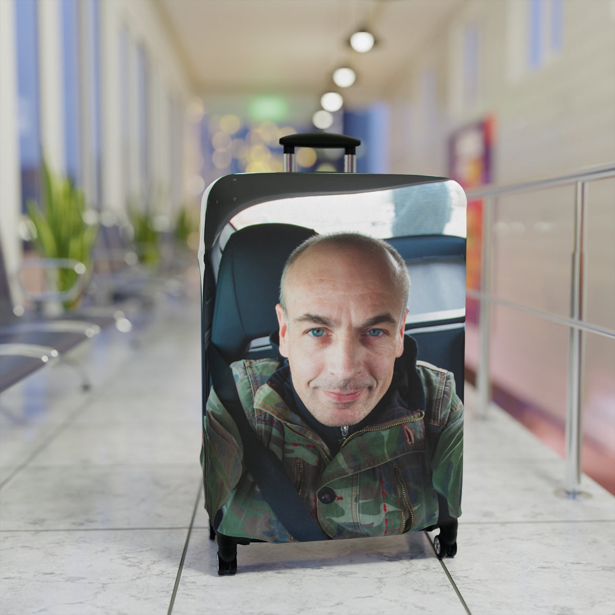 Personalized Luggage Cover – Custom Photo Travel Protector