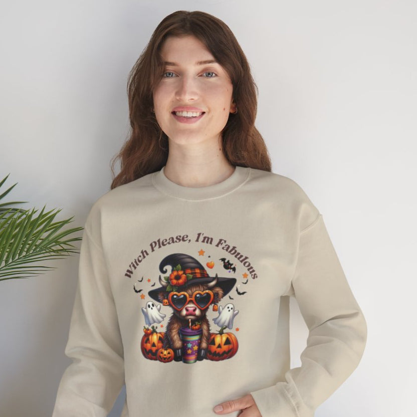 "Witch Please, I'm Fabulous" Halloween Sweatshirt -Unisex Heavy Blend™ Crewneck Sweatshirt