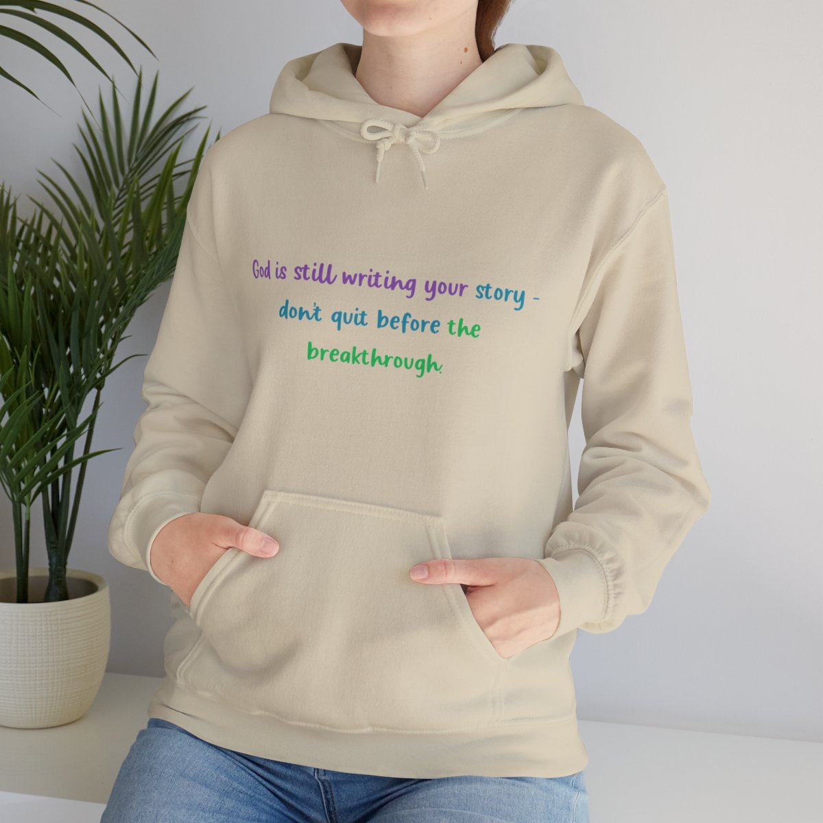 Faith Quote Hoodie – "God Is Still Writing Your Story" Unisex Heavy Blend Christian Sweatshirt