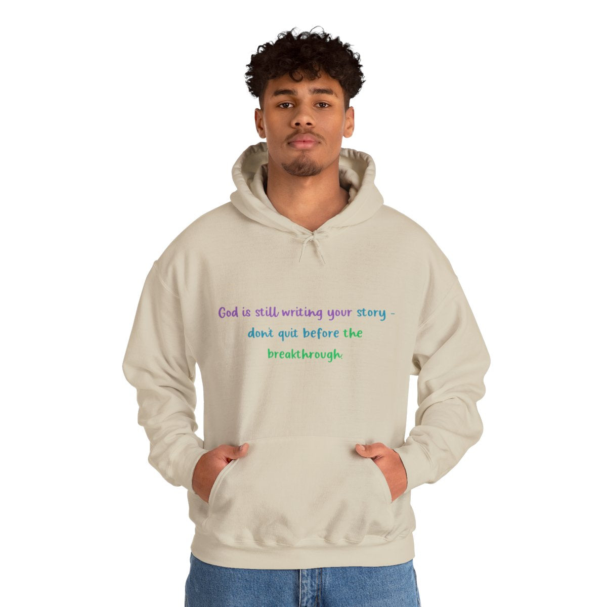 Faith Quote Hoodie – "God Is Still Writing Your Story" Unisex Heavy Blend Christian Sweatshirt