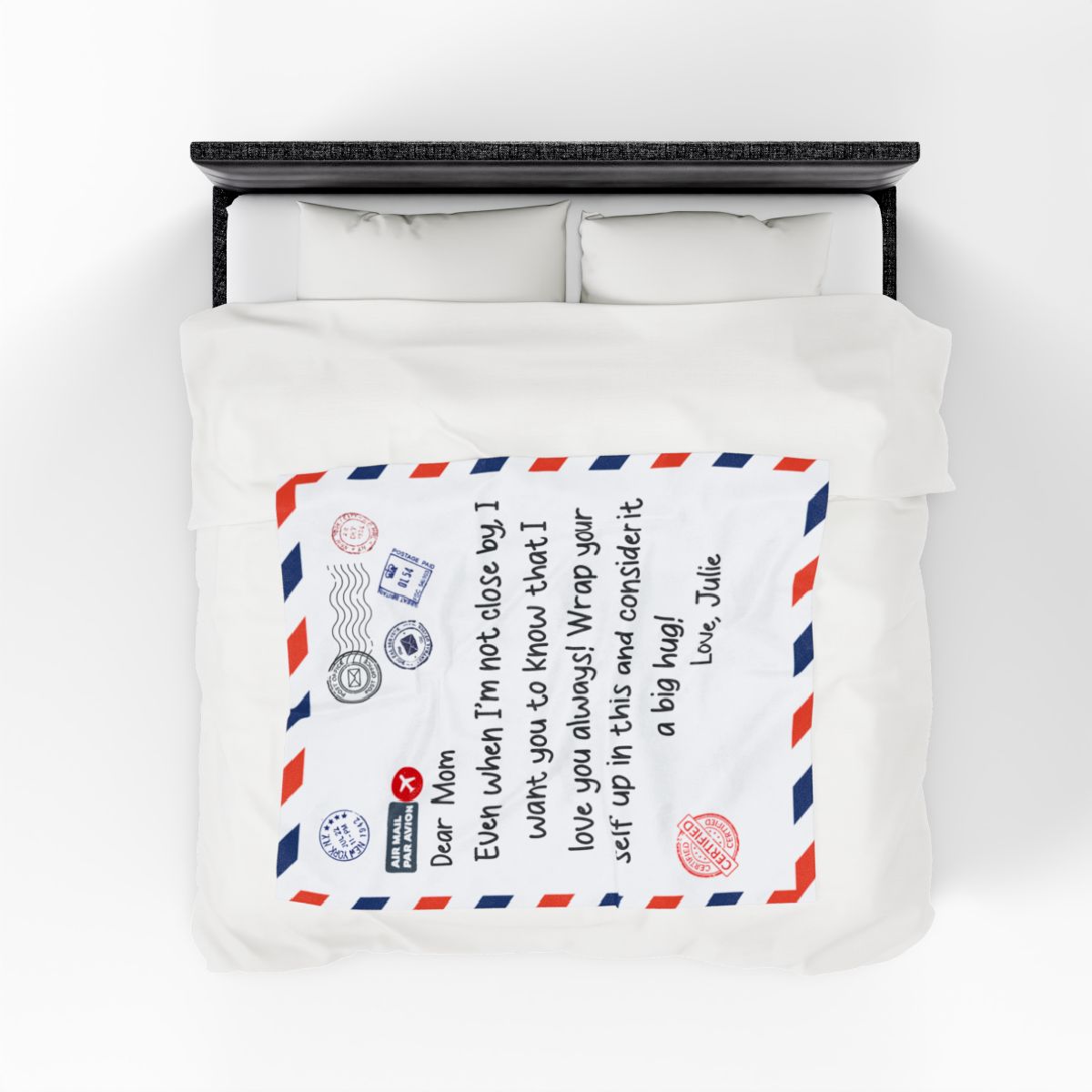 Personalized Velveteen Plush Blanket – A Hug from the Heart