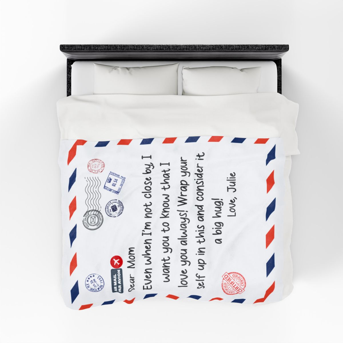 Personalized Velveteen Plush Blanket – A Hug from the Heart