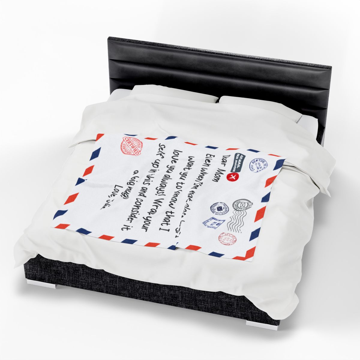 Personalized Velveteen Plush Blanket – A Hug from the Heart