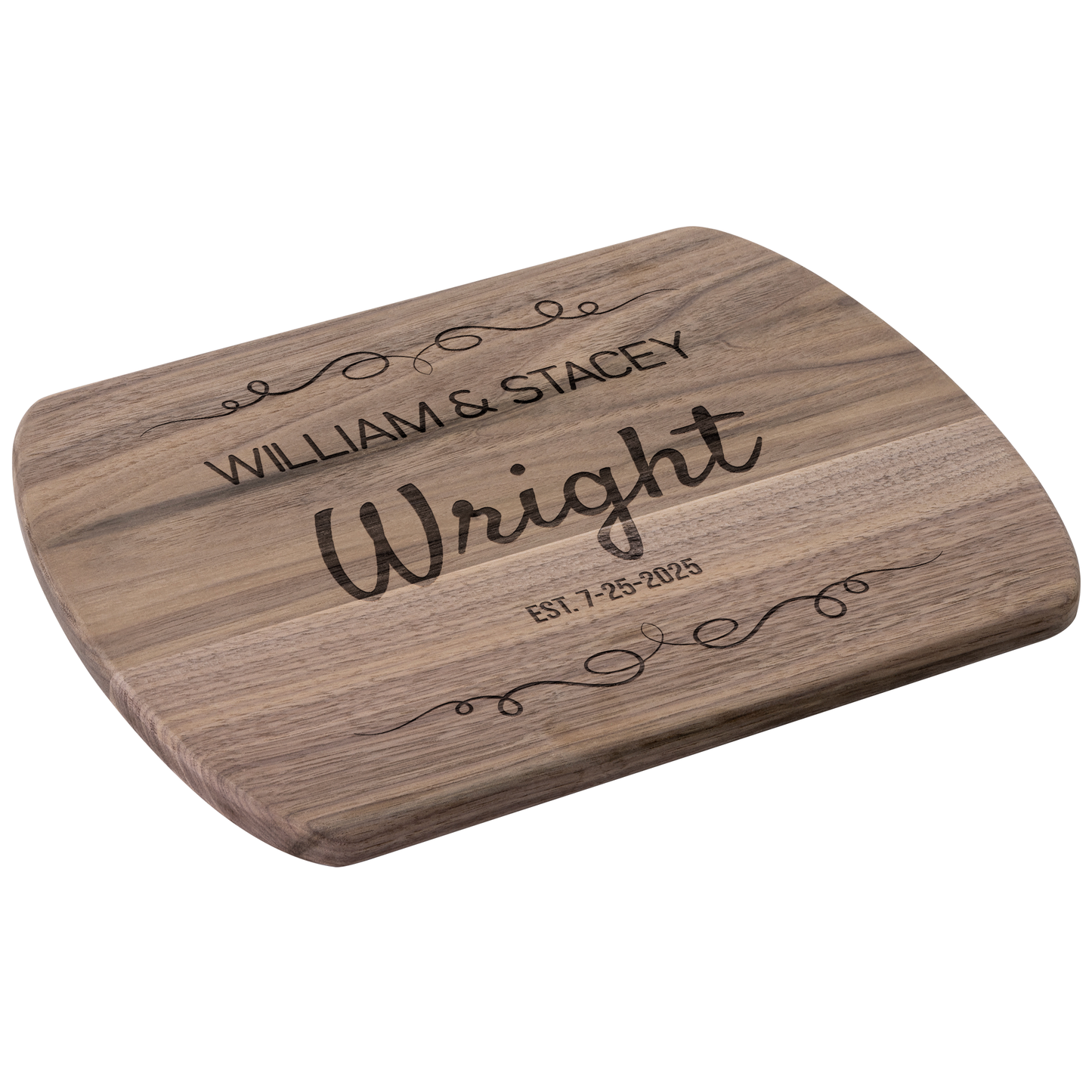 Personalized Hardwood Oval Cutting Board – American-Made Craftsmanship Hardwood