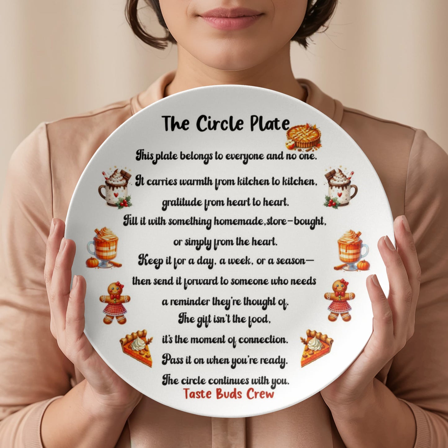The Circle Plate – Personalized Friendship Sharing Plate | Heartfelt Gift of Connection