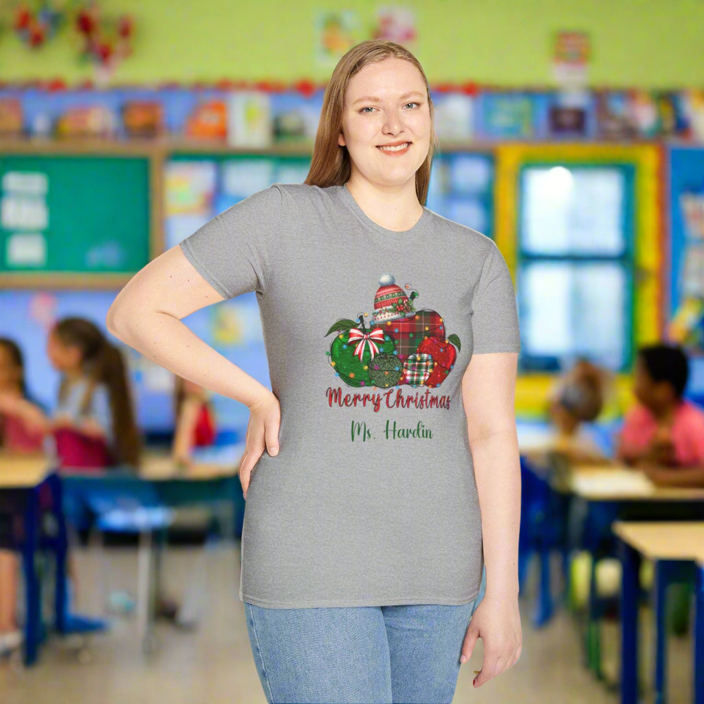 Persoanlized Merry Christmas Teacher T-Shirt!