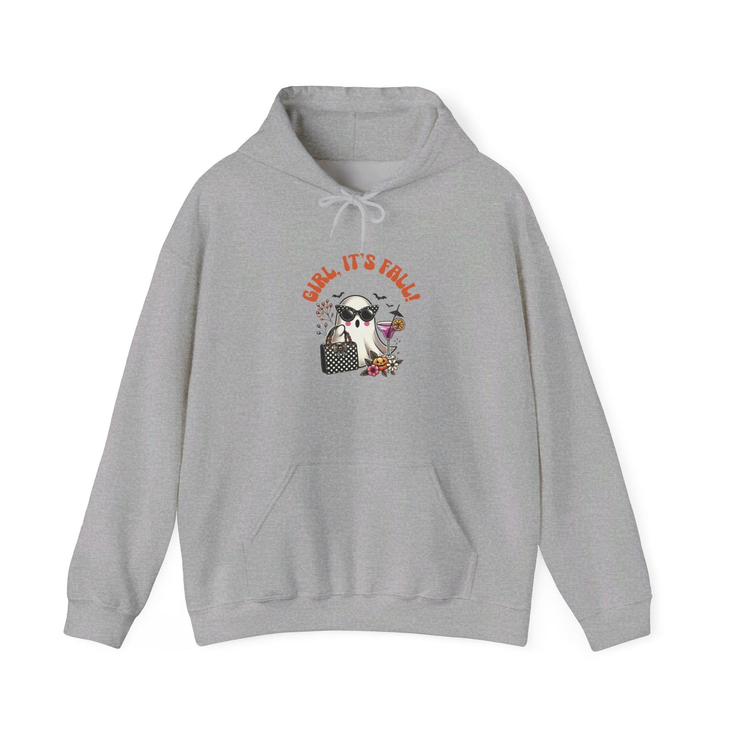 Girl, It's Fall with Purse Heavy Blend™ Hooded Sweatshirt