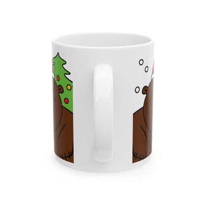 Christmas Bear Mug – "Yummy Christmas Tea" – Perfect Gift for Tea Lovers! Microwave & Dishwasher Safe Ceramic Mug, 11oz