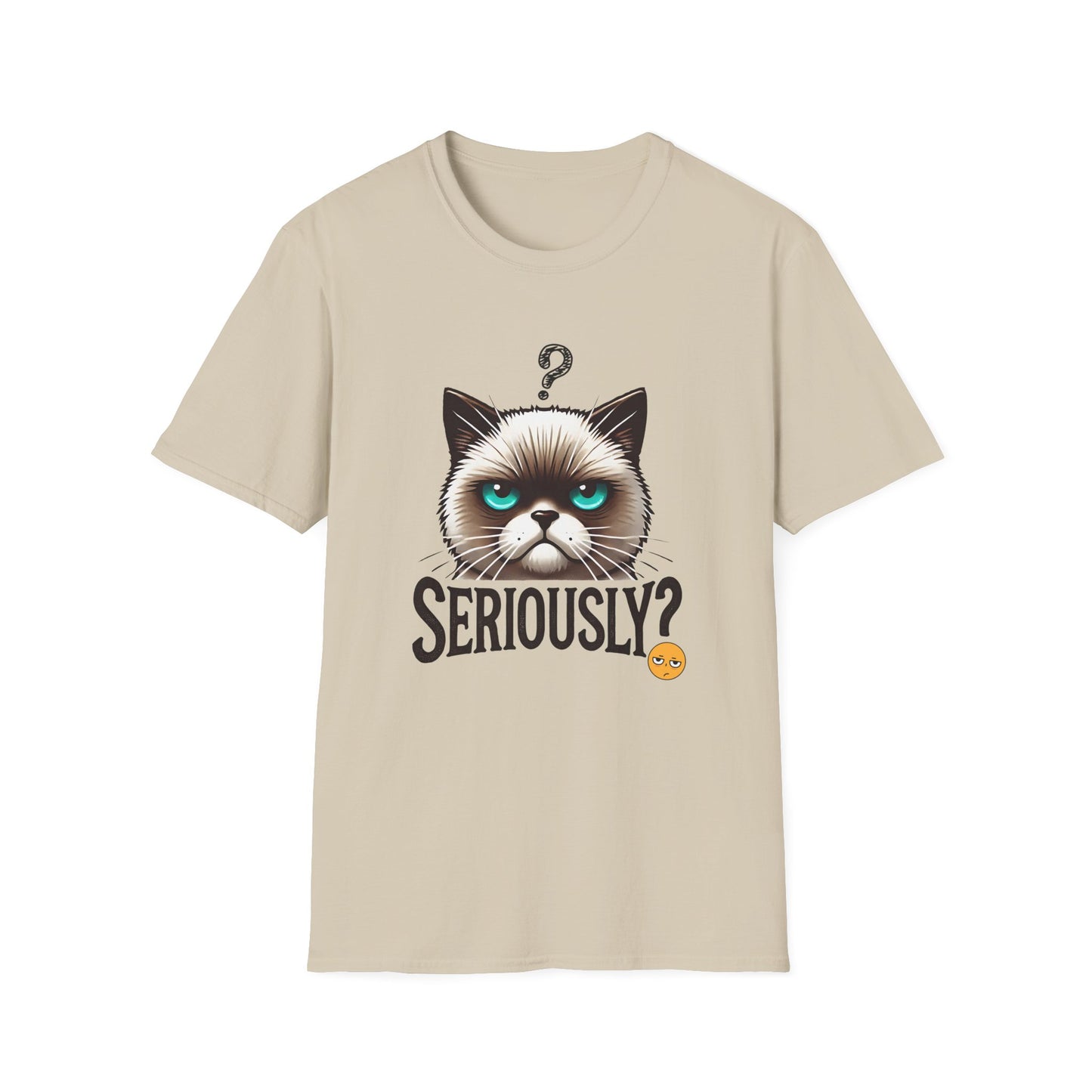 Funny Cat Graphic Unisex Softstyle T-Shirt – Casual & Playful Tee for Everyday Comfort