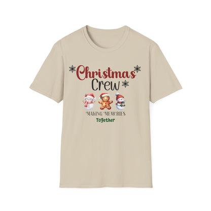 Christmas Crew Snowmen and Gingerbread Kid Unisex Soft-Style T-Shirt – Perfect Holiday Season Tee