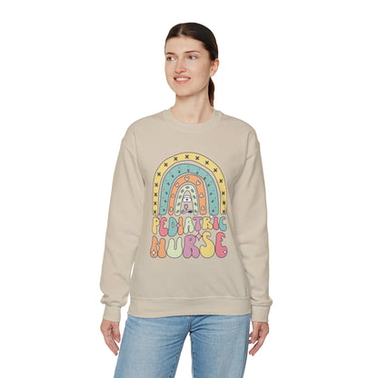 Pediatric Nurse Rainbow Unisex Heavy Blend™ Crewneck Sweatshirt