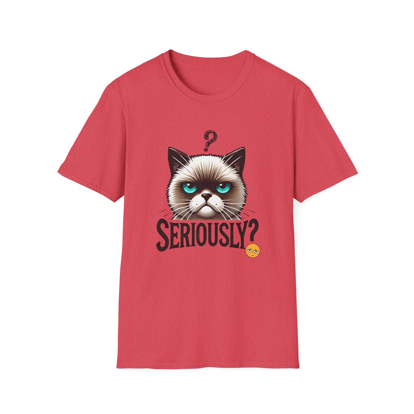 Funny Cat Graphic Unisex Softstyle T-Shirt – Casual & Playful Tee for Everyday Comfort
