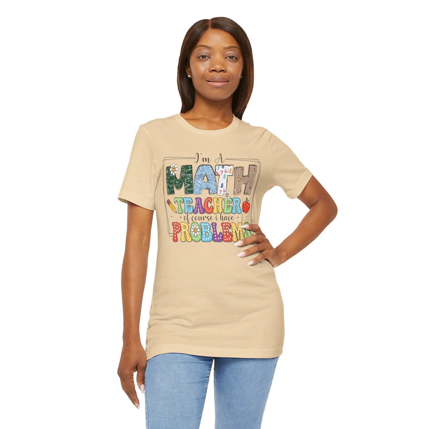 Math Teacher Jersey Short Sleeve Tee