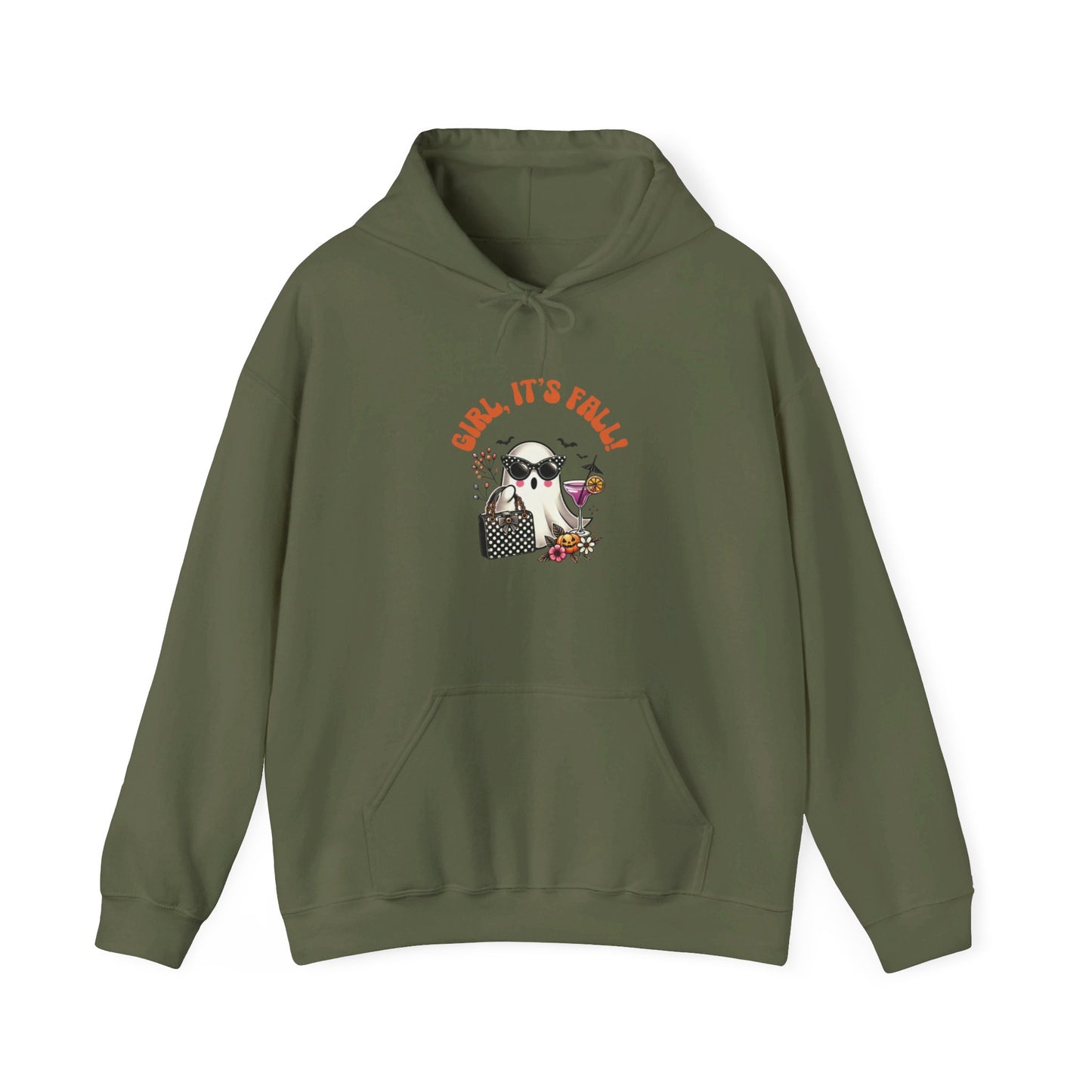 Girl, It's Fall with Purse Heavy Blend™ Hooded Sweatshirt