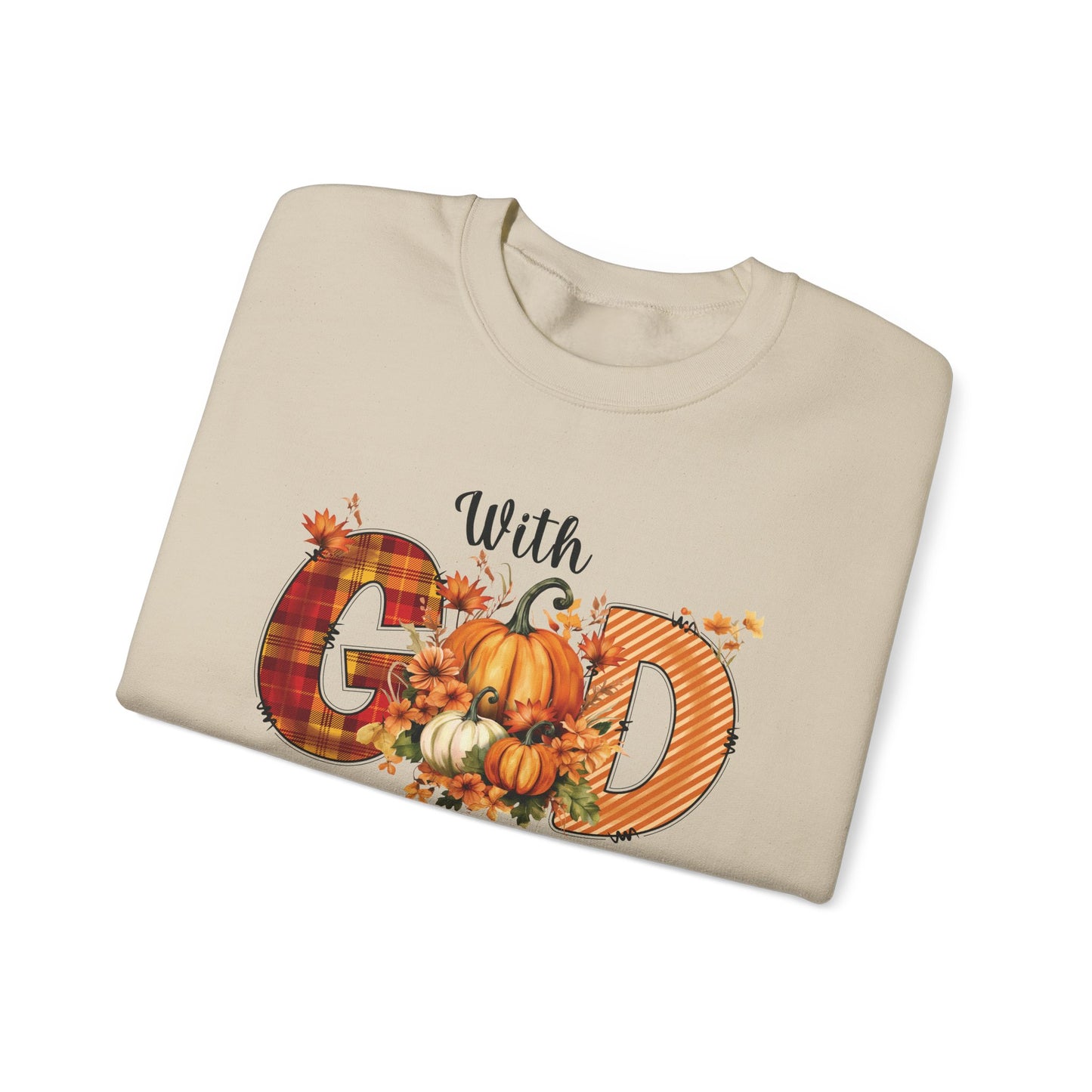 Pumpkin Sweatshirt for Fall with Inspirational Saying