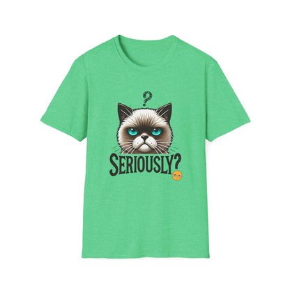Funny Cat Graphic Unisex Softstyle T-Shirt – Casual & Playful Tee for Everyday Comfort