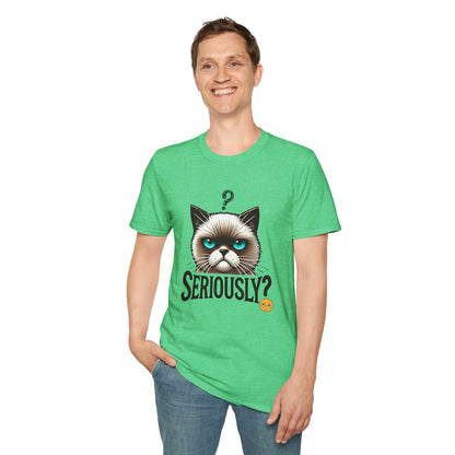 Funny Cat Graphic Unisex Softstyle T-Shirt – Casual & Playful Tee for Everyday Comfort