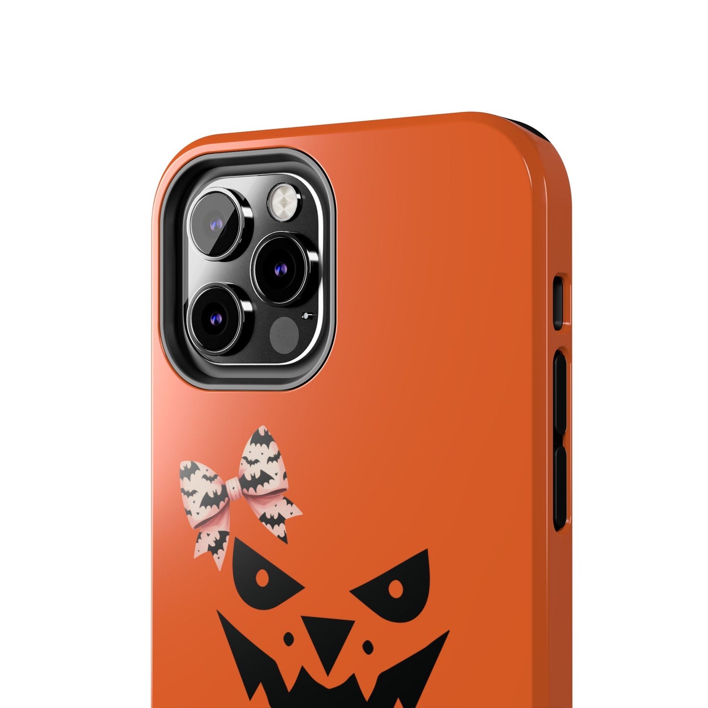 Pumpkin with Bat Bow Tough Phone Cases