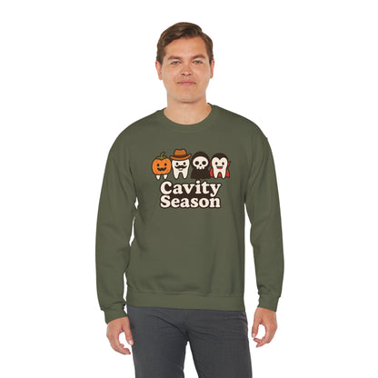 Cavity Season Halloween Sweatshirt – Unisex Cozy Fall Crewneck