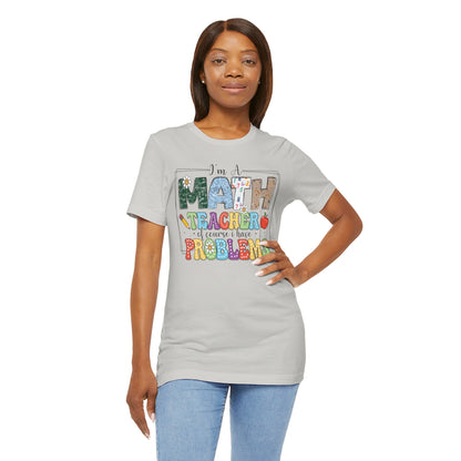 Math Teacher Jersey Short Sleeve Tee