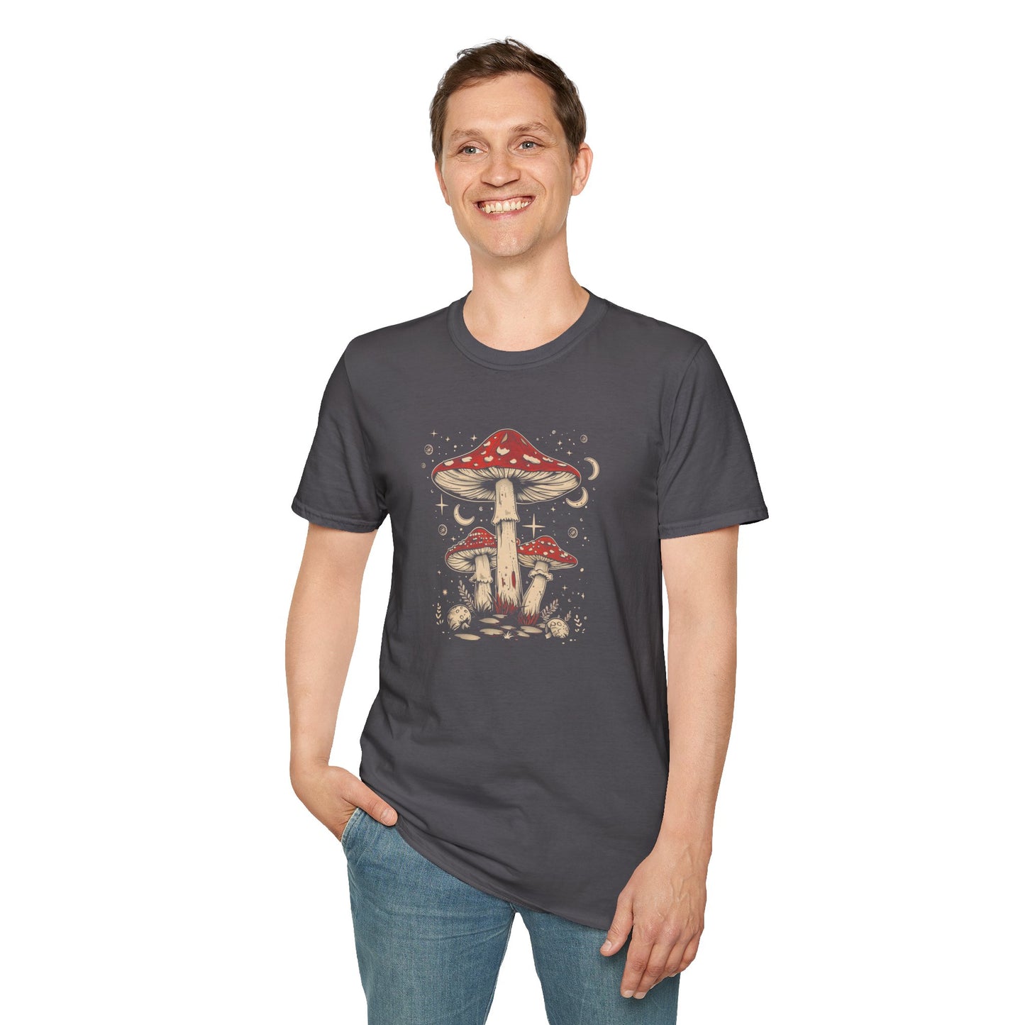 Enchanted Mushroom Forest Unisex Soft-Style T-Shirt – Ethically Made & Ultra Soft