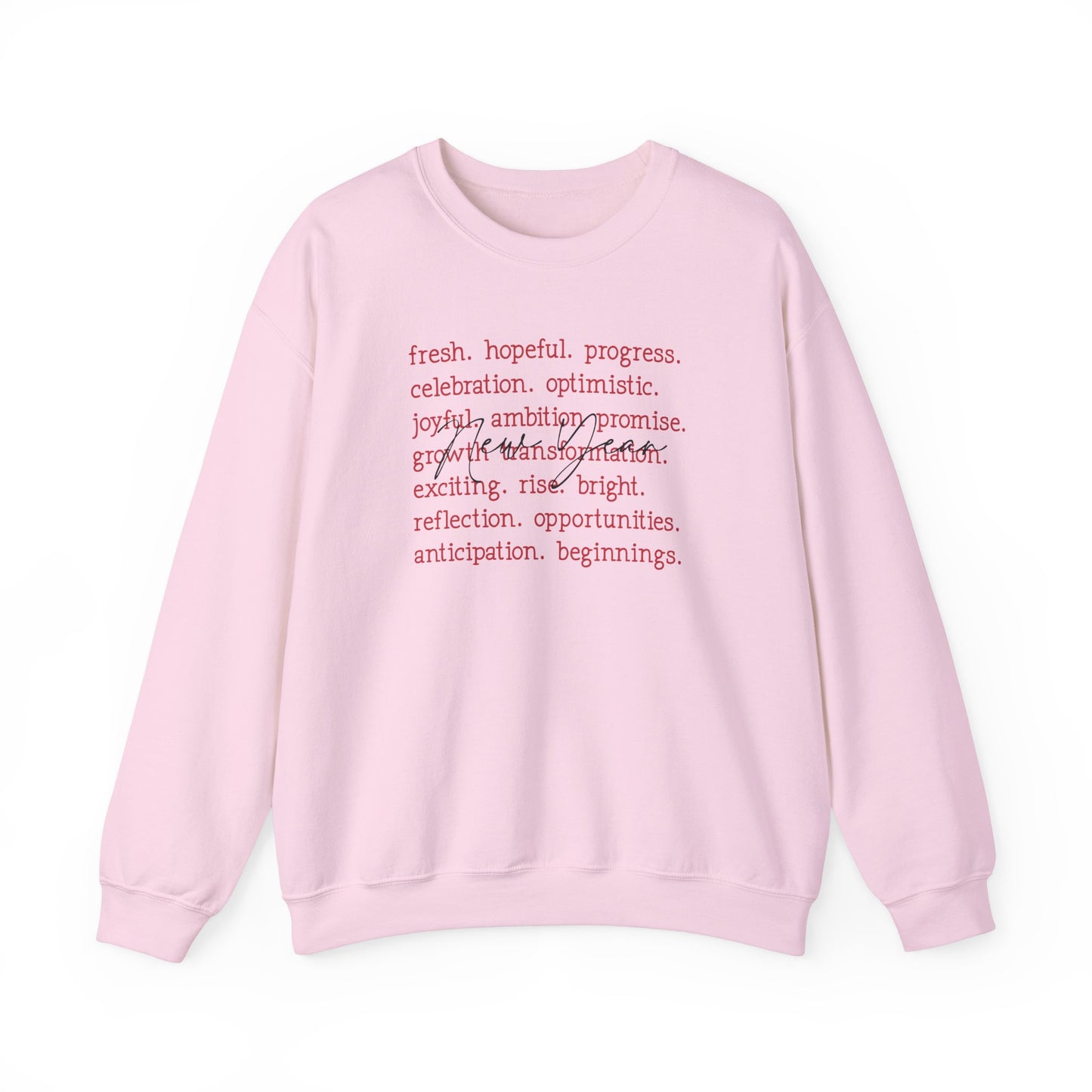 New Year Inspirational Words Sweatshirt – Fresh Start Edition Unisex Heavy Blend™ Crewneck Sweatshirt