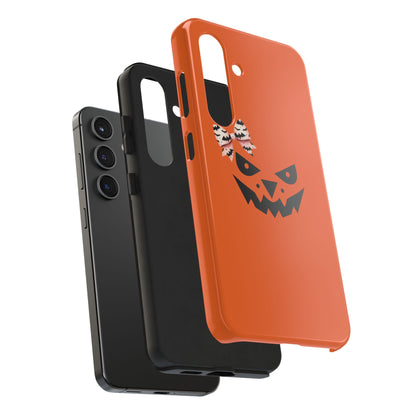 Pumpkin with Bat Bow Tough Phone Cases