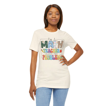 Math Teacher Jersey Short Sleeve Tee