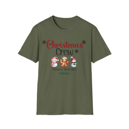 Christmas Crew Snowmen and Gingerbread Kid Unisex Soft-Style T-Shirt – Perfect Holiday Season Tee