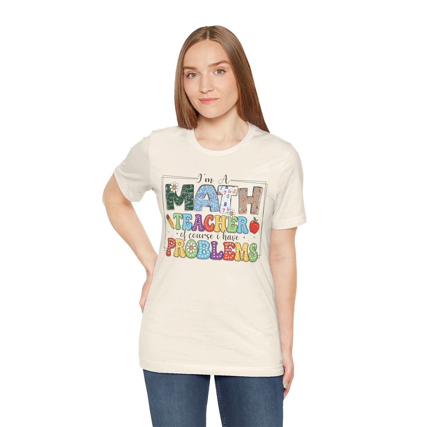 Math Teacher Jersey Short Sleeve Tee